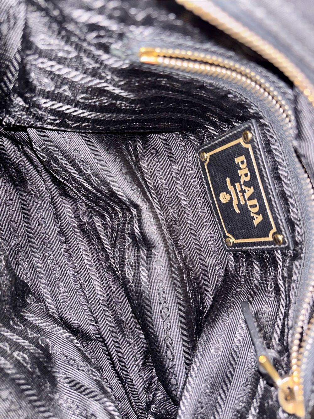 Prada Black Nylon Messenger Bag with Gold Hardware - Picture 7 of 15